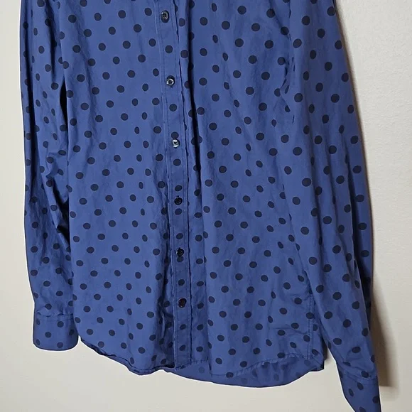 Boden Men's Blue Polka Dot Cotton Button Down Shirt Size Large - Picture 3 of 9